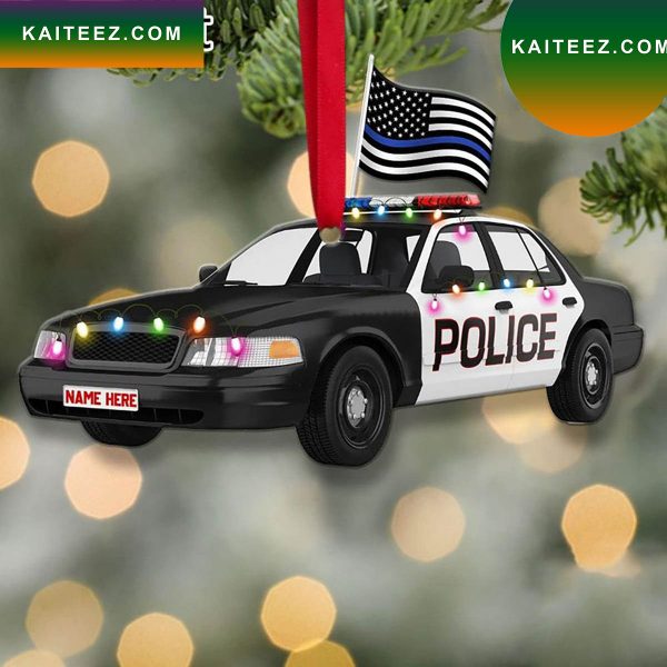 Personalized Police Car 2022 Christmas Ornament