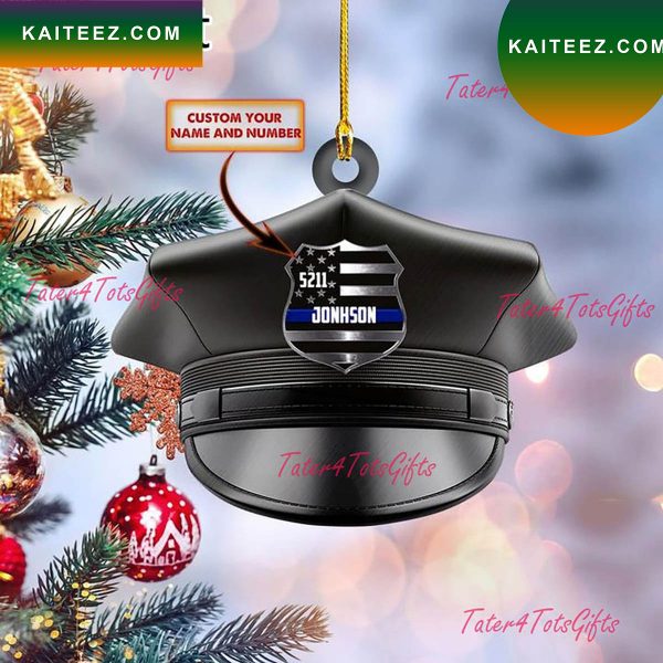 Personalized Police Hat 2022 Christmas Ornament