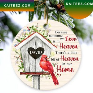 Personalized Red Cardinal Christmas Ornament