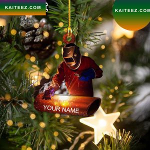 Personalized Welder Christmas Ornament