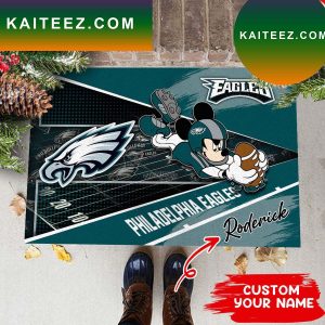 Philadelphia Eagles NFL Custom Name House of fans Doormat