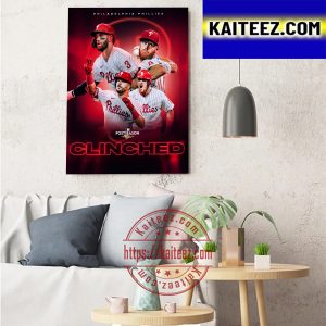 Philadelphia Phillies Are 2022 MLB Postseason Bound Clinched Wall Art Poster Canvas