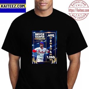 Philadelphia Phillies Bryce Harper MVP Performances Of NLCS MLB Postseason Vintage T-Shirt