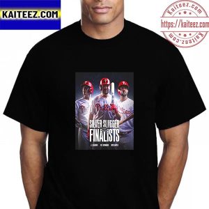 Philadelphia Phillies J T Realmuto Kyle Schwarber And Bryce Harper 2022 Silver Slugger Award Finalists Vintage T-Shirt