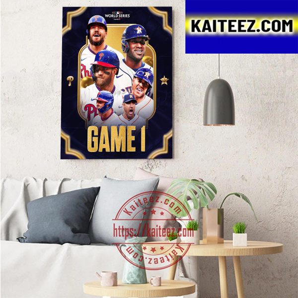 Philadelphia Phillies Vs Houston Astros Game 1 2022 MLB World Series Art Decor Poster Canvas