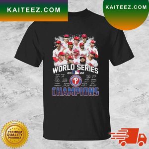 Philadelphia Phillies World Series 2022 Champions Signatures T-shirt