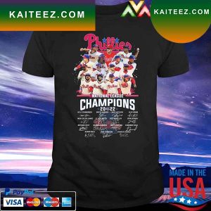 Phillies 2022 National League Champions Philadelphia Phillies team signatures T-shirt