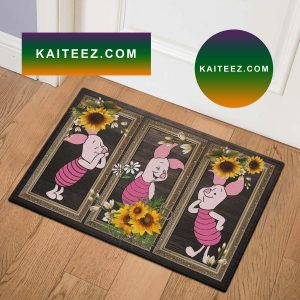 Piglet Sunflower Bathroom Mat Doormat