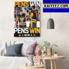 Pittsburgh Penguins Win Game Starting The Season Art Decor Poster Canvas