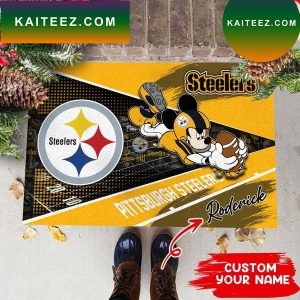 Pittsburgh Steelers NFL Custom Name House of fans  Doormat