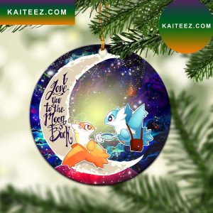 Pokemon Couple Latios Latias Love You To The Moon Galaxy Mica Circle Ornament Perfect Gift For Holiday