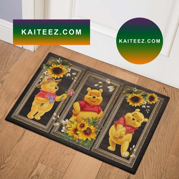 Pooh bear Sunflower Bathroom Mat  DoorMat