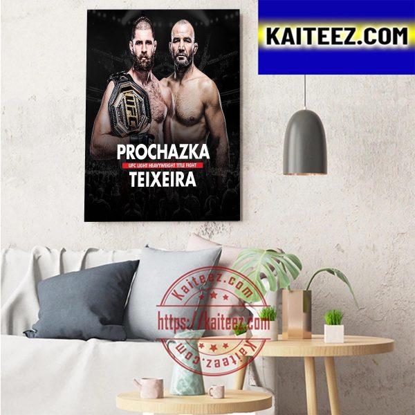 Prochazka Vs Teixeira On UFC Light Heavyweight Title Fight Art Decor Poster Canvas