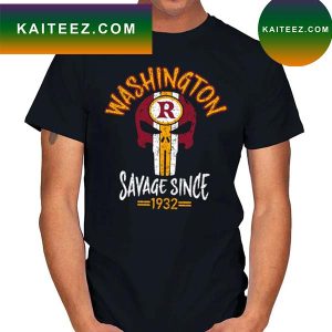 Punisher Mask Football Savage Skull 1932 Apparel Washington Commanders 2022 T-shirt