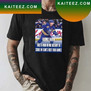 Rasmus Dahlin Buffalo Sabres Frist Man In NHL History To Score In Team Fan Gifts T-Shirt