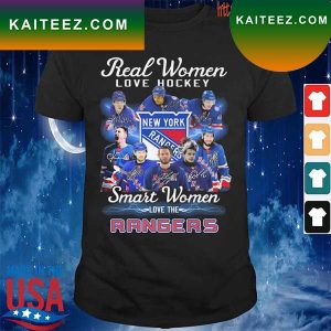 Real Women love Hockey smart Women love the New York Rangers signatures T-shirt