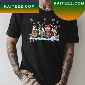 Retro Disney Villains Christmas Coffee Merry Christmas Fan Gifts T-Shirt