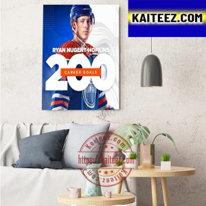 Ryan Nugent Hopkins 200 Career Goals With Edmonton Oilers In NHL Art Decor Poster Canvas