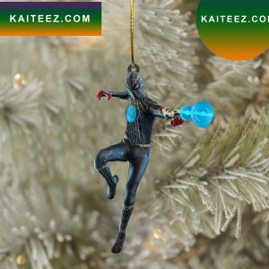 SPECIAL black Spiderman shooting Christmas tree  Christmas Ornament