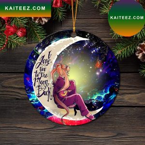 Sailor Moon 1 Love You To The Moon Galaxy Mica Circle Ornament Perfect Gift For Holiday