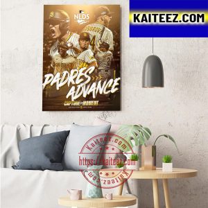 San Diego Padres Advance 2022 MLB NLDS Art Decor Poster Canvas