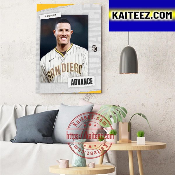 San Diego Padres Advance To The MLB NLDS 2022 Art Decor Poster Canvas