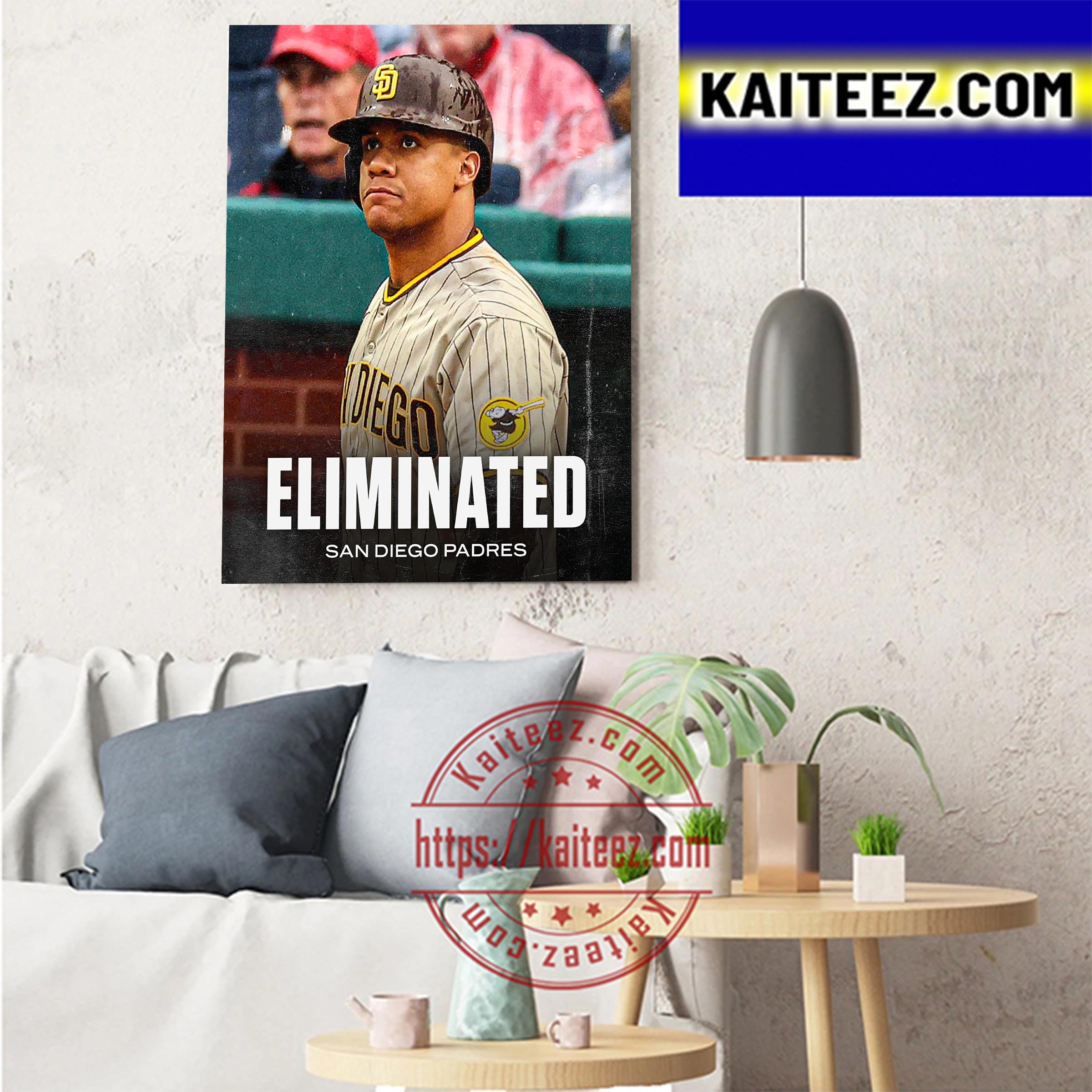 San Diego Padres Eliminated From The MLB Playoffs Art Decor Poster