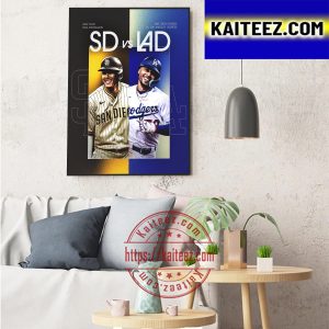 San Diego Padres vs Los Angeles Dodgers In The MLB NLDS Art Decor Poster Canvas