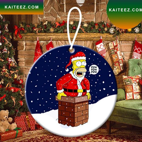 Santa Homer Simpson Christmas Tree Christmas Ornament