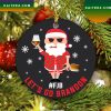 Santa Jeep Frame Christmas Ornament