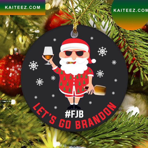 Santa Lets Go Brandon Christmas Ornament