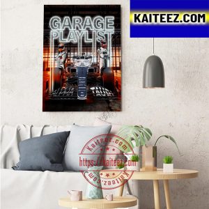 Scuderia AlphaTauri Garage Playlist In F1 Art Decor Poster Canvas