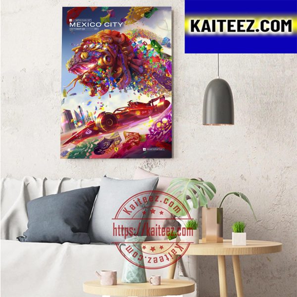 Scuderia Ferrari On 2022 Mexico City GP Fan Art Art Decor Poster Canvas