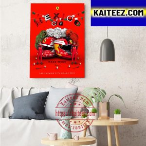 Scuderia Ferrari Poster For The 2022 Mexico City GP Art Decor Poster Canvas