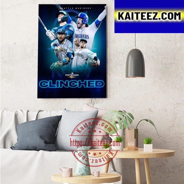 Seattle Mariners Clinched 2022 MLB Postseason Art Decor Poster Canvas