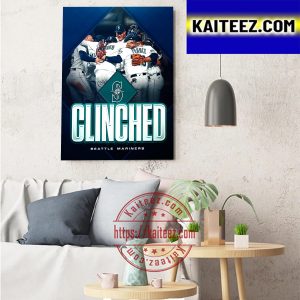 Seattle Mariners Clinched 2022 MLB Postseason Bound Art Decor Poster Canvas