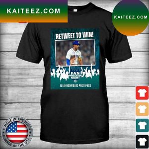 Seattle Mariners Julio Rodriguez prize pack Retweet to Win T-shirt