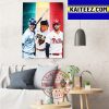 MLB NLDS 2022 Philadelphia Phillies Red October Art Decor Poster Canvas