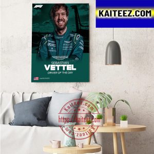 Sebastian Vettel Is F1 Driver Of The Day In US GP Art Decor Poster Canvas