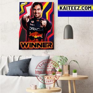 Sergio Perez Winner 2022 Singapore GP Art Decor Poster Canvas