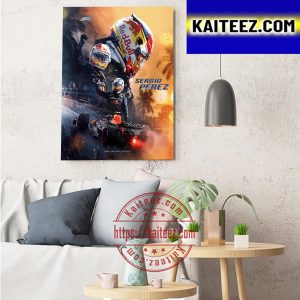 Sergio Perez Winner Poster On Singapore GP Art Decor Poster Canvas