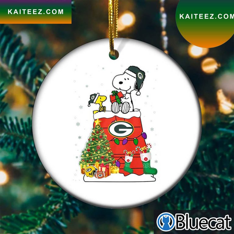 Snoopy Green Bay Packers NFL Weihnachten 202 Christmas Ornament Kaiteez