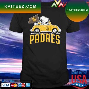 Snoopy and Woodstock Driving San Diego Padres 2022 T-shirt