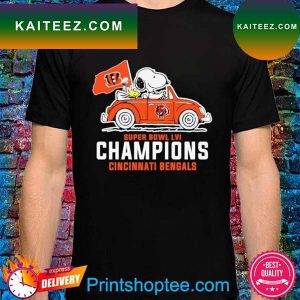 Snoopy and Woodstock super bowl lvi champions cincinnati bengals T-shirt