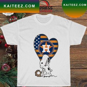 Snoopy hug heart Houston Astros world series 2022 T-shirt