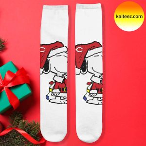 Snoopy x MLB Cincinnati Reds Christmas Socks