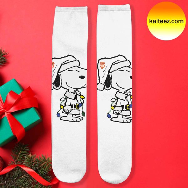 Snoopy x MLB San Francisco Giants Christmas Socks