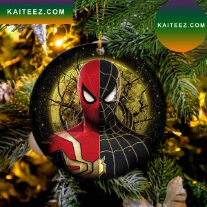 Spiderman Black Suit No Way Home Moonlight Mica Circle Ornament Perfect Gift For Holiday