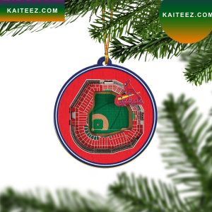 St Louis Cardinals Stadium 2 Layered Wood Christmas Ornament