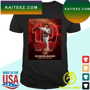 St. Louis Cardinals Tommy Edman 2022 Fielding Bible Award Winner Signature T-Shirt